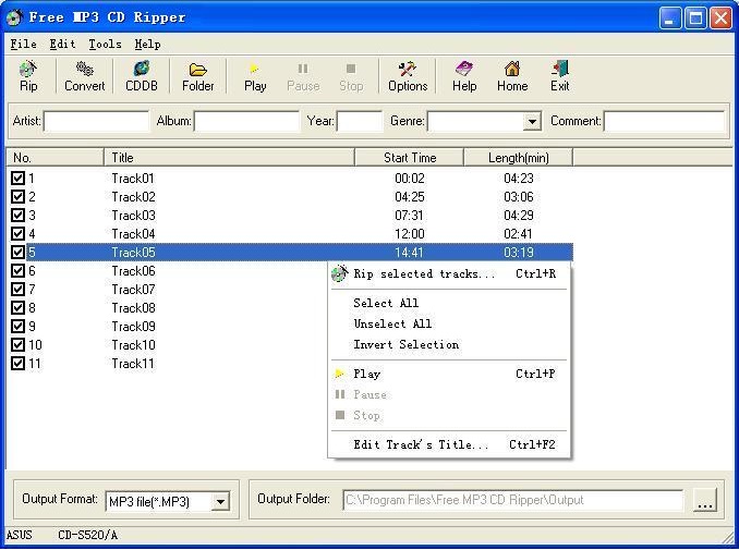 Free MP3 CD Ripper 2.6