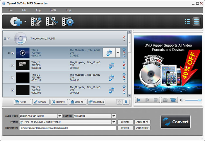 Tipard DVD to MP3 Converter 4.2.26