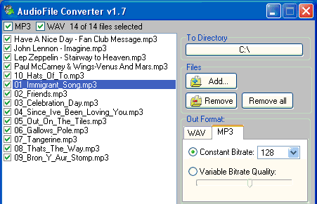 AudioFilesConverter 1.7