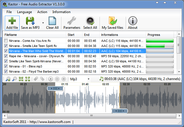 Kastor Free Audio Extractor 1.5